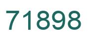 Number 71898 green image