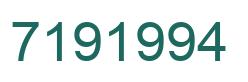 Number 7191994 green image