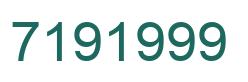 Number 7191999 green image
