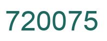 Number 720075 green image