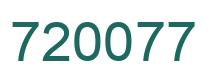 Number 720077 green image