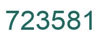 Número 723581 imagen verde