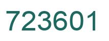 Número 723601 imagen verde