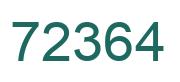 Number 72364 green image