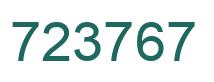 Number 723767 green image