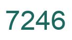 Number 7246 green image