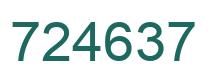 Number 724637 green image
