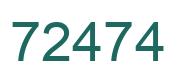 Number 72474 green image
