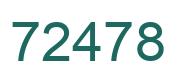 Number 72478 green image
