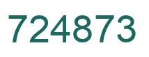 Number 724873 green image