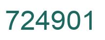 Number 724901 green image