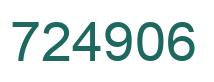 Number 724906 green image
