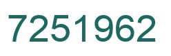 Number 7251962 green image