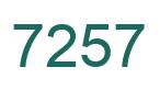 Zahl 7257 grün bild