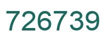 Number 726739 green image