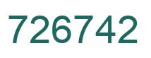 Number 726742 green image