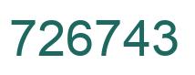Number 726743 green image