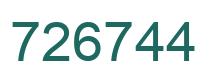 Number 726744 green image