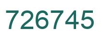 Number 726745 green image