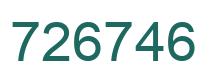 Number 726746 green image