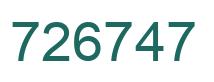 Number 726747 green image