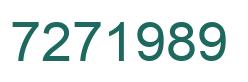 Number 7271989 green image