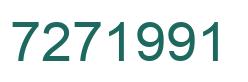 Number 7271991 green image