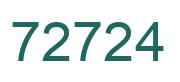 Number 72724 green image