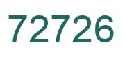 Number 72726 green image