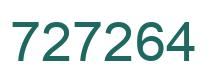 Number 727264 green image