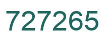 Number 727265 green image