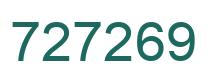Number 727269 green image
