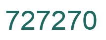 Number 727270 green image