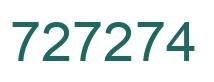 Number 727274 green image