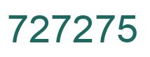 Number 727275 green image