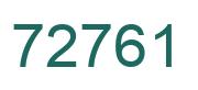 Number 72761 green image
