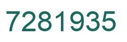 Number 7281935 green image