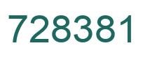 Número 728381 imagen verde