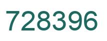Number 728396 green image