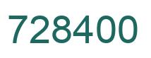 Number 728400 green image