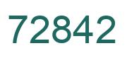 Number 72842 green image