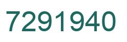 Number 7291940 green image