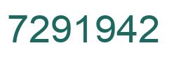 Number 7291942 green image