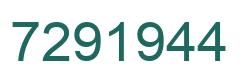 Number 7291944 green image