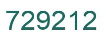 Number 729212 green image
