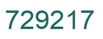 Number 729217 green image