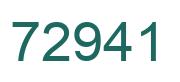 Number 72941 green image