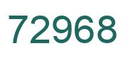 Number 72968 green image