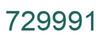 Number 729991 green image
