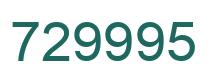Number 729995 green image